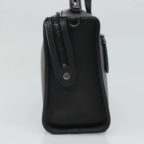 FENDI Hand Bag Leather 2way Black Auth PP274V - Picture 6 of 16